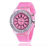 LED Flash Luminous Watch Personality trends students lovers jellies men's watches light Wrist Watches reloj mujer часы женские