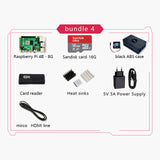 New 2019 Official Original Raspberry Pi 4 Model B Development Board Kit RAM 2G/4G/8G 4 Core CPU 1.5Ghz 3 Speeder Than Pi 3B+