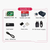 New 2019 Official Original Raspberry Pi 4 Model B Development Board Kit RAM 2G/4G/8G 4 Core CPU 1.5Ghz 3 Speeder Than Pi 3B+