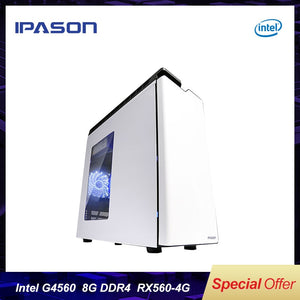 IPASON gaming computers G4560 upgrade G5400 DDR4 4G 240G 560 4G cheap gaming PC enterprise procurement desktop computer PC