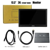 New 13.3 inch 2K hdmi Portable Monitor touch screen PC PS4 Xbox 360 1080P IPS LCD LED Display Monitor for Raspberry Pi
