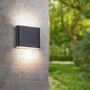 Outdoor Waterproof IP65 Wall Lamp 6W/12W LED Wall Light Modern Indoor/Outdoor Decor Up Down Dual-Head Aluminum Wall Lamp