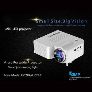 UC28B+ Home Projector Mini Miniature Portable 1080P HD Projection Mini LED Projector For Home Theater Entertainment
