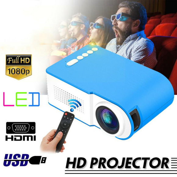 YG210 1080P LED 3D Mini Projector With Stereo Speakers Home Cinema Theater Video Multimedia USB Phone Projectors Proyector