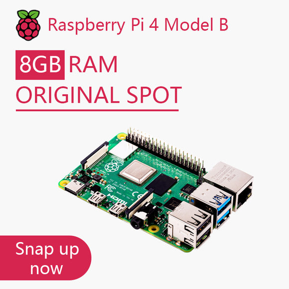 New 2019 Official Original Raspberry Pi 4 Model B Development Board Kit RAM 2G/4G/8G 4 Core CPU 1.5Ghz 3 Speeder Than Pi 3B+