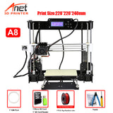 Anet A8 A6L 3D Printer High Print Speed Reprap Prusa i3 High Precision Toys DIY 3D Printer Kit with Filament Aluminum Hotbed