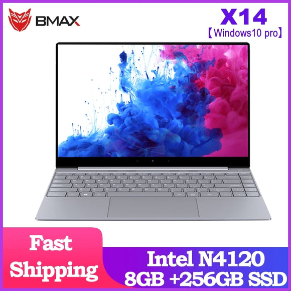 BMAX X14 Laptop 14.1 inch Intel Gemini Lake N4120 Intel UHD Graphics 600 8GB LPDDR4 RAM 256GB SSD ROM Notebook X14