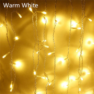 LED icicles street garland light string 5m 216leds fairy holiday  Christmas lights outdoor for wedding New Year decoration