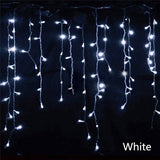 LED icicles street garland light string 5m 216leds fairy holiday  Christmas lights outdoor for wedding New Year decoration