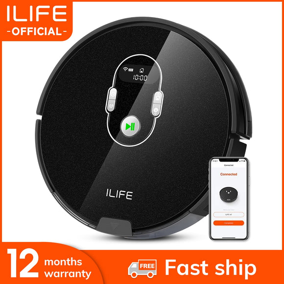 ILIFE A7 Robot Cleaner Vacuum Smart APP Remote Control for Hard Floor and Thin Carpet Automatic Recharge Slim Body
