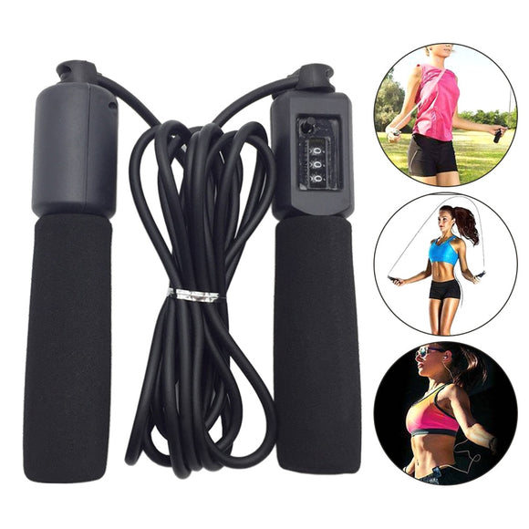 Jump Rope with Counter Fitness Crossfit Fast Speed Counting Jump Skipping Ropes Adjustable Wire Calories Workout Sports