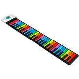 49 Keys Digital Keyboard Flexible Roll Up Piano Gift with Loud Speaker Electronic Hand Roll Piano for Music Lovers Kids Child