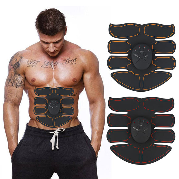 6 Modes Muscle Stimulator Massager 12 Levels EMS Electronic Waist Fitness Belt For Men Women Gym Portable Fitness Equipment