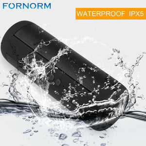 Fornorm Portable Wireless Speaker Bluetooth Waterproof Speaker With Mic Rechargeable Handsfree Music Player FM Illumination