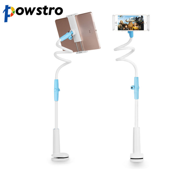 Powstro Lazy Flexible Tablet 360 Degree Phone Holder Desktop Mount Bracket Stand Rotating For iphone iPad Samsung Huawei Xiaomi