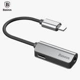 Baseus Aux Audio Cable Adapter For iPhone X 8 7 3.5mm Jack Earphone Headphone Adapter USB Cable For iPhone 8 7 Plus Splitters