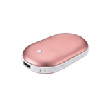 4000mAh USB Rechargeable Electric Hand Warmer Heater Pebbles Double-Side Pocket Warmer Portable Power Bank for iPhone/ Samsung Galaxy