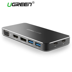 Ugreen USB-C Adapter All in One Type-C to 3.0 HUB/HDMI/VGA/DP Converter with PD Charging Port for MacBook/Pro 2015 USB C Convert