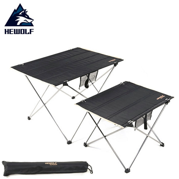 Hewolf Outdoor Ultralight Portable Table Aluminum Alloy Oxford Cloth Folding Table for Camping Barbecue Picnic