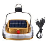 Solar Powered COB LED Light USB Rechargeable Camping Tent Lamp Portable Outdoor Garden Night Light for Hiking Travel