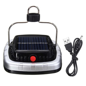 Solar Powered COB LED Light USB Rechargeable Camping Tent Lamp Portable Outdoor Garden Night Light for Hiking Travel