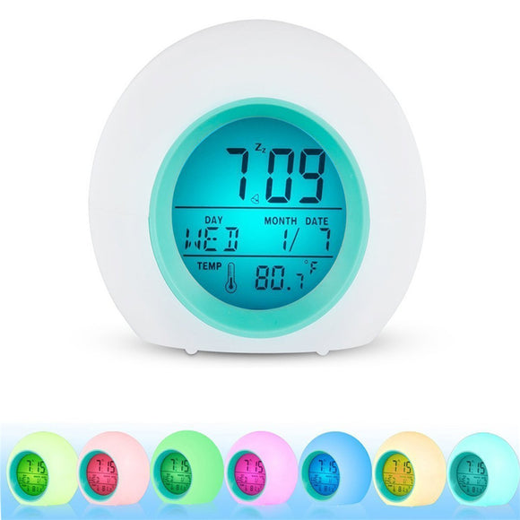 Electronic Alarm Clock LED Wake Up Light Digital Clock with Temperature Display Sound Desktop Digital Table Clock Outdoor tools
