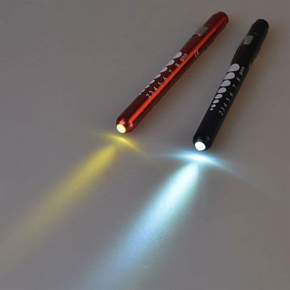 LED pen light with scales LED pen light flashlight Medical pen light Color Random
