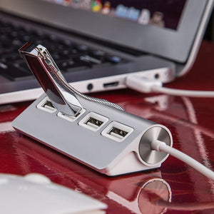 hot-USB HUB, Premium 4 Port Aluminum USB Hub with 11 inch Shielded Cable for iMac, MacBooks, PCs and Laptops